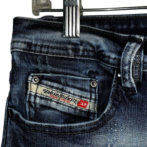 Diesel Kid Waykee-J US Jeans 16Y Regular Straight Blue Distressed Paint Splatter - Picture 6 of 10